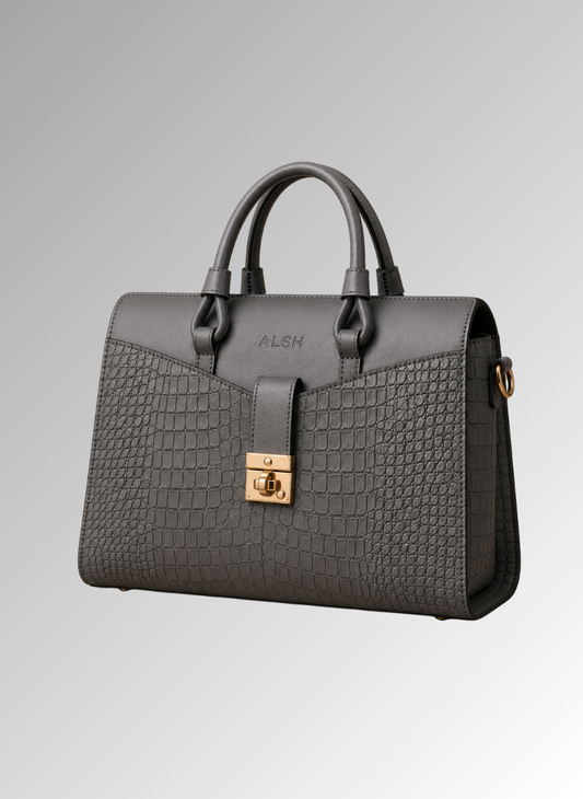 Odette Satchel Slate Grey