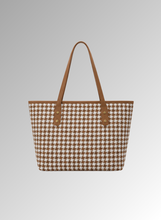 Load image into Gallery viewer, Margot Tote Tan & White