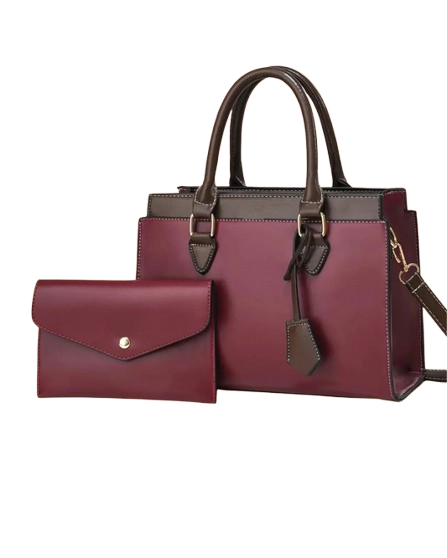 Minimal Luxe Tote Deep Marron Black Color