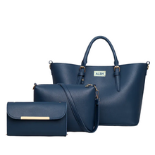 Load image into Gallery viewer, Shoulder Tote Blue
