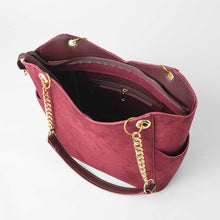 Load image into Gallery viewer, The Latitude bag Maroon Suede
