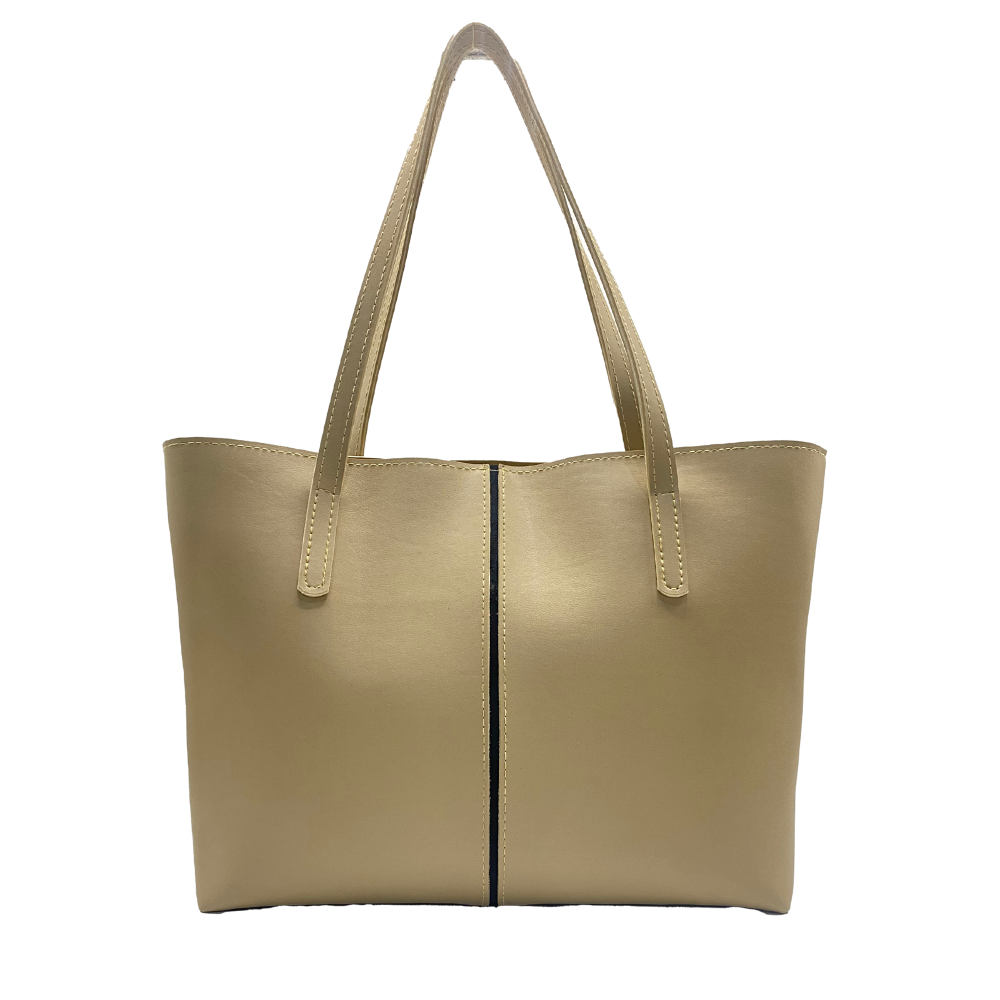 Faux Tote Bag Beige