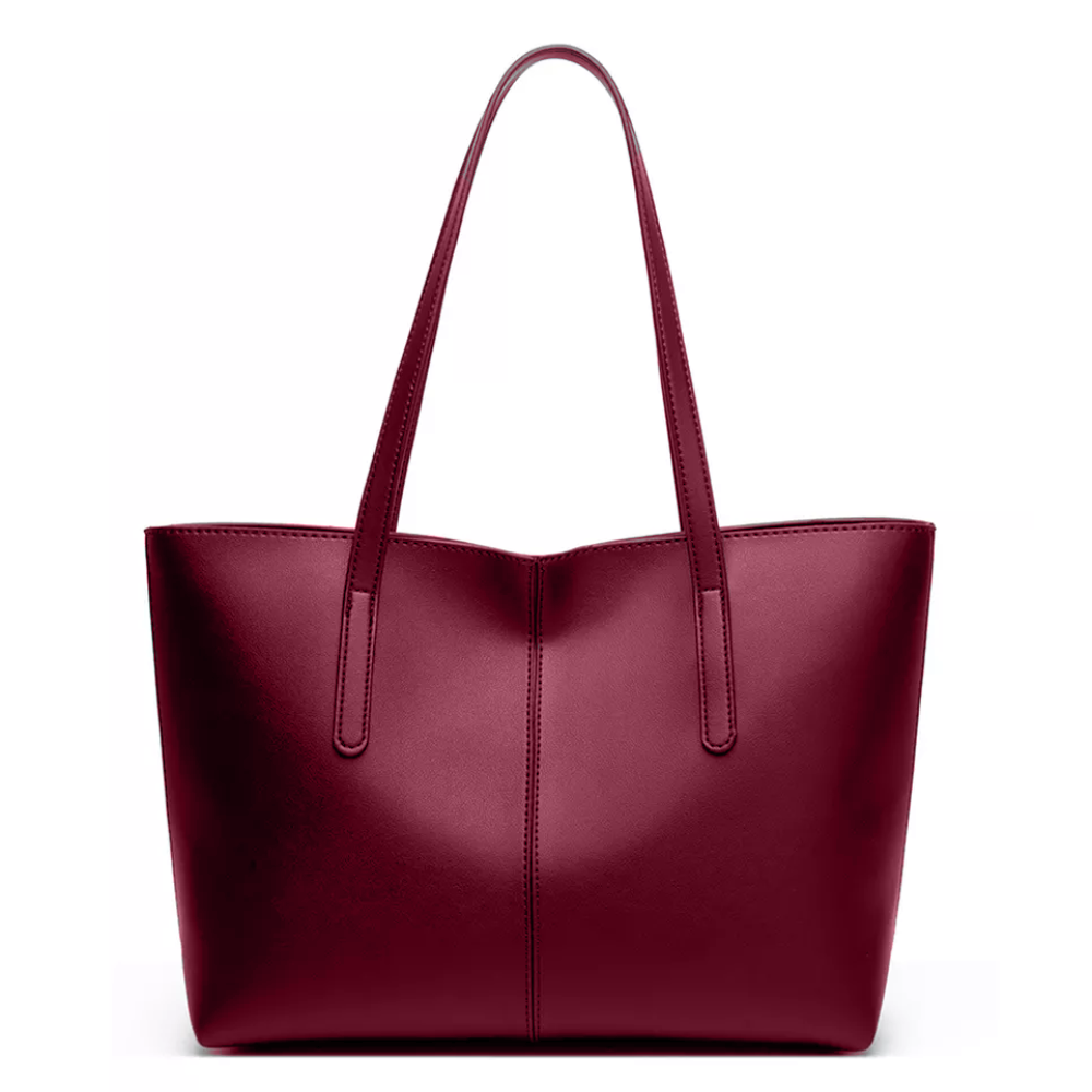 Faux Tote Bag Maroon