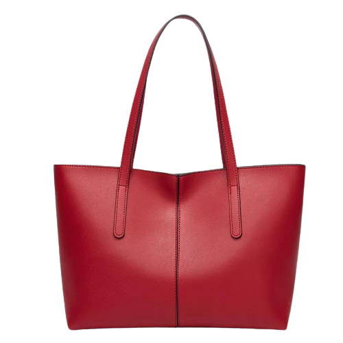 Faux Tote Bag Red