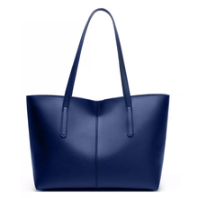 Load image into Gallery viewer, Faux Tote Bag Blue
