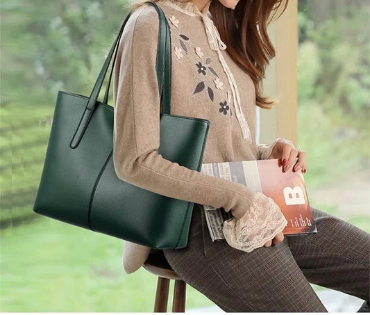 Faux Tote Green